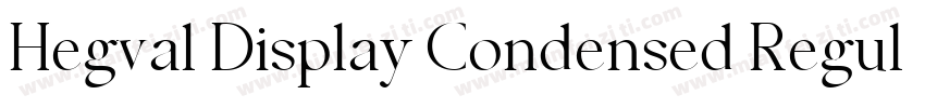Hegval Display Condensed Regular字体转换